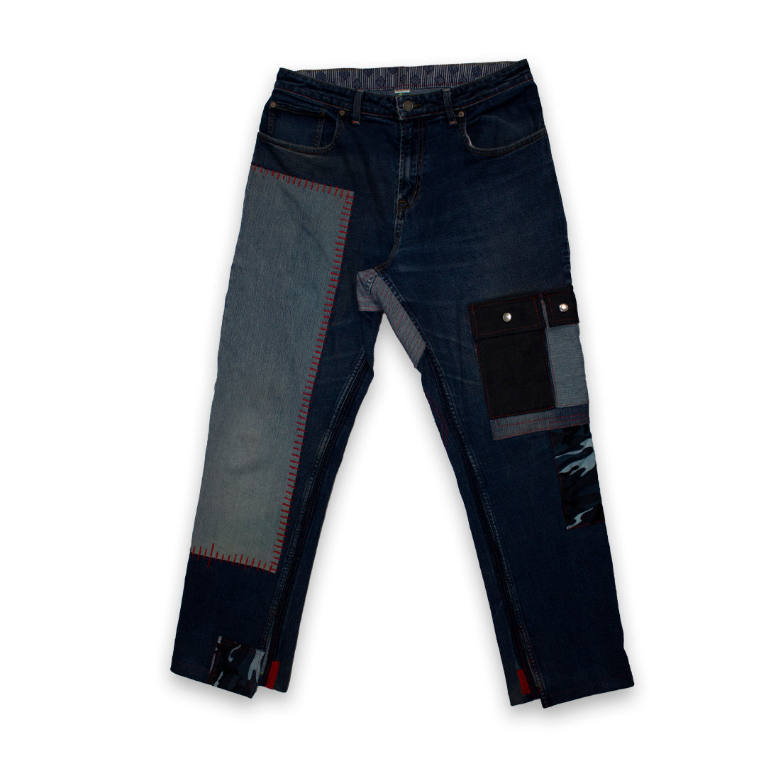 Denim Patchwork Jeans