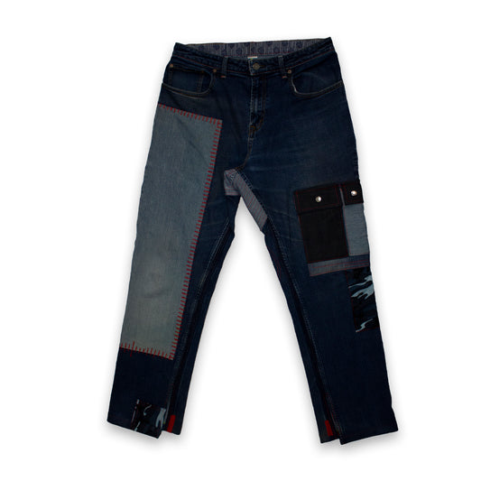 Denim Patchwork Jeans